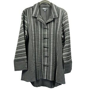 Habitat Clothes To Live In S Chopstick Button Crinkle Lagenlook Jacket Blouse